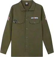 [Amplified] Mens The Rolling Stones Military Overshirt