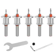 8mm Round Shank Drill Bit Set Adjustable Countersink 2.8-4mm Cone Drill Counterbore Router Drill Bit with Limit Stop All