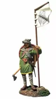 #62131 Arnlaug" Viking with Raven Banner" - W. Britain Miniatures