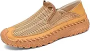 [Asifn] Mens Mesh Loafers Outdoor Lightweight Hiking Breathable Comfortable Work Shoes Non-Slip Driving Casual