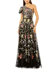 Mac Duggal Beaded Mesh Gown
