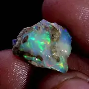 06.90Ct Original AAA+ Ethiopian "Play-Of-Color" Fire Opal Rough Natural Gemstone