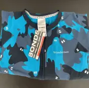 Bonds Halloween Ghost Ghoul Blue size 2 BNWt zip Wondersuit Camo