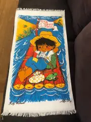 VINTAGE RETRO CHILDS BEACH TOWEL NEW OLD STOCK HULKBERRY FINN JIFFY DAY