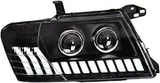 Headlight Assembly Compatible with Mitsubishi Pajero V73 V75 V77 2000-2012 LED DRL LED Dual Beam Lens LED Sequential Turn Signal