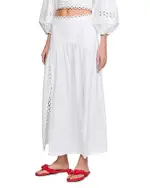 Sandro Side Zip Poplin Skirt