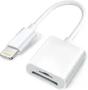 Apple Lightning to SD/TF Dual Card Slot Reader for Iphone/Ipad, SD Card Reader f