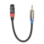 3.5mm TRS Male to 3Pin XLR Female Cable Microphone Mic Audio Adapter Cable