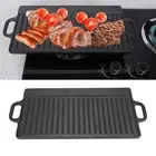 Large Cast Iron Reversible Non-Stick Griddle Plate BBQ&Hob Grill Pan Double Side