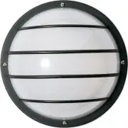 Nuvo 1 Light 10" Round Cage Wall Fixture, Black - SF77-859