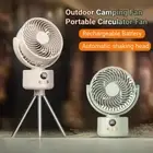 with Tripod Desktop Fan 360° Rotatable Head Standing Fans Indoor Outdoor