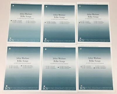 Julian Wachner Rilke Songs SATB Chorus Divisi Unaccompanied Sheet Music ECS Pub