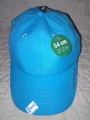 ARTENGO Decathlon Tennis Cap Hat TC 500 Turquoise Blue (54 cm 21,2 In) NWT