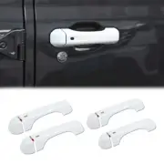 White Exterior Door Handle Shell Bezel Cover for Jeep Wrangler Gladiator JT 18+ (for: Jeep)