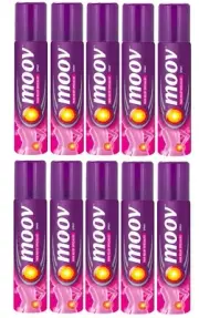 10 Bottles x 80g each MOOV Spray- Relieves Muscle Pain- Ayurvedic Pain Relieve