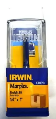 IRWIN Marples 1901013 1/4 x 1" Carbide Tipped Straight Router Bit 1/4" Shank
