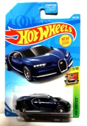 Rare Error '16 Hot Wheels 2019 HW EXOTICS Bugatti Chiron 2016 Blue No Windows!
