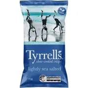 Tyrrells Lightly Sea Salt Original Slow Cooked Potato Chips Pack 165g