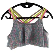 BCB Girls Bandeau Swim Top Bikini Sparkle Shell Size XL