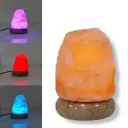 USB Colour Changing Salt Himalayan Lamp - Natural Shape Pink Rock LED Light