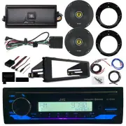 Bluetooth Marine USB AUX CD Receiver, 2x 6.5" Speakers, 2-Channel Amp, Extras