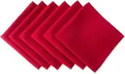 DII 100% Polyester, Machine Washable, Holiday, Dinner Solid Napkins 20x20 - Red