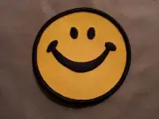 smiley embroidered patch