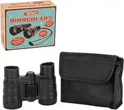 Compact Novice Binoculars - Adjustable Focus 4x30mm with Coated Lenses and Carry Case for Watching Birds, Planes and Superheroes! Ideal for hiking trips and little adventurers
