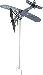 CANIGHT Weather Vane Decoration Airplane Wind Spinner Outdoor Weathervane Weather Vanes for Yard Direction Wind Vane Airplane Roof Ornament Yard Weathervane Garden Weathervane Wind Vanes