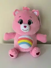 NEW CARE BEARS Cheer Bear Cushy Plush Toy Unlock the Magic Headstart 2023 Pink