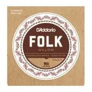 D'Addario EJ32 Ball End Black Nylon Folk Guitar Strings EJ32