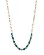 Bloomingdale's Fine Collection London Blue & Sky Blue Topaz Necklace in 14K Yellow Gold, 17
