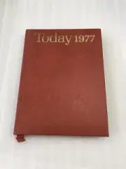 TODAY 1977 Personal Record and Reference Book World Book Encyclopedia~Unused Red