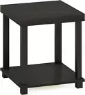 Turn-N-Tube Classic 2-Tier End Table, Side Table, Espresso/Black
