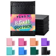 Yens® 200 #2 Poly Bubble Padded Envelopes Mailers 8.5 X 11 -Black