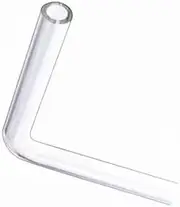 5pcs 7mm Outer Diameter 90 Degree Elbow Laboratory Glass Gas Guide Tube Adapter - 50mm Length Glassware