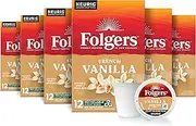 Folgers Vanilla Biscotti Flavored Coffee, K Cup Pods for Keurig K Cup Brewers, 12-Count (Pack of 6) (Packaging may vary)