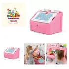 2-in-1 Toy Box and Easel Lid for Kids, Playroom Storage and Organizer, Lid Co...