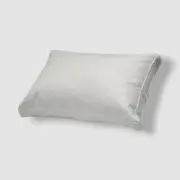 Royal Luxe White Classic Quilted Feather Oval Gusset Pillow, Standard/Queen Size