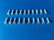 20 Pack. 1/4 x 1" UNF Bolts (Setscrews) High Tensile Steel, BZP
