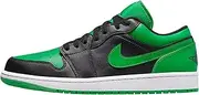 [Nike] Air Jordan 1 Low Men's Shoes Black/Black-Lucky Green-White 553558-065 9