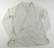 zuda Cardigan Womens Medium Open Drape Front Semi-Fitted Gray New A377761