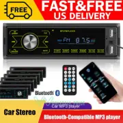 Single 1Din Car Radio Bluetooth MP3 USB AUX AM/FM Digital Media Stereo Receiver