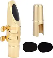 ZenithAur E Flat Saxophone Mouthpiece, Brass 6C with Cap Pads for Enhanced Performance