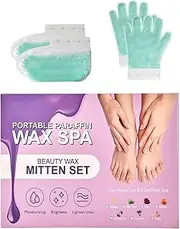 KmaxShip Self Contained Paraffin Wax Gloves,10-Minute Paraffin Hand & Foot Treatments and Booties Set for Intensive Hydration At Home (Aloe Vera)