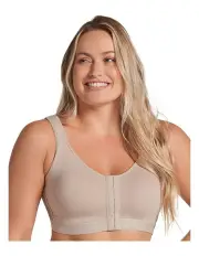 [Leonisa] All-in-One Cotton Posture Corrector Wireless Front Open Bra in Beige