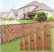 Backyard Divider, Bamboo Fencing Roll, Privacy Screen, Garden Fence Border, Decorative Fence for Outdoor Privacy Screening, Sun Blocking, Decorative Divider(1.6 * 10m(5.2 * 32.8ft))
