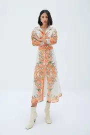 RAISHMA Orange Rose Dress at Nordstrom, Size 14 Uk