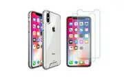 iCoverLover For iPhone XS & X Case & [2-Pack] Glass Screen Protectors Clear