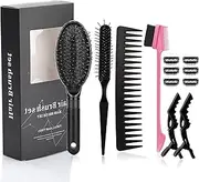 12 Pieces Pro Wig Hair Brush,Hair Comb Set Includes Airbag Massage Brush Wide Tooth Hair Comb Hair Edge Brush Wet Brush Wig Clip for Synthetic Wigs,Hair Extensions,DIY Hair Styling Hair,Wigs Curly and Human Hair